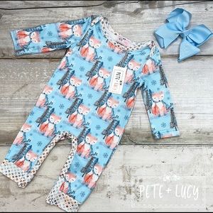 NWT Pete+Lucy Romper Winter Fox